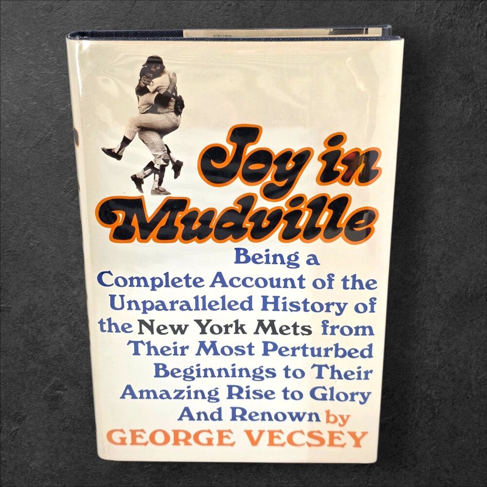 Joy in Mudville 1970 George Vecsey NY Mets History HC Book Club Ed Excellent